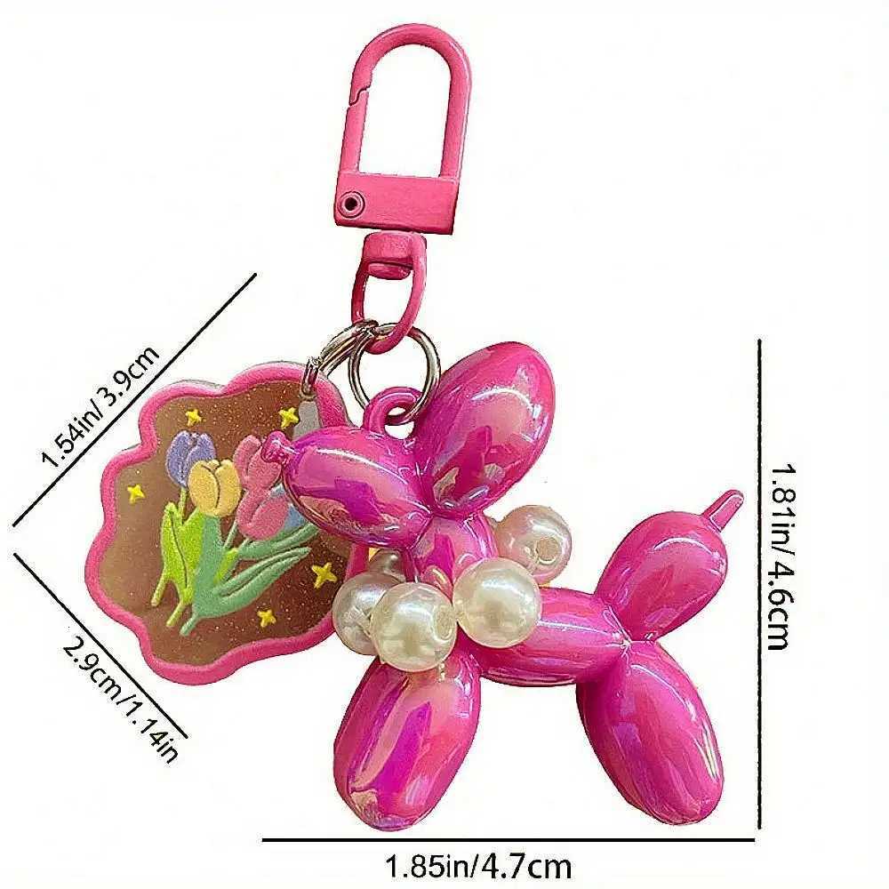 New Balloon Dog Keychain Models for Girls Sweet Ins Style Balloon Dog Phone Chain Key Buckle Accessories Bag Pendant Toys New H260225