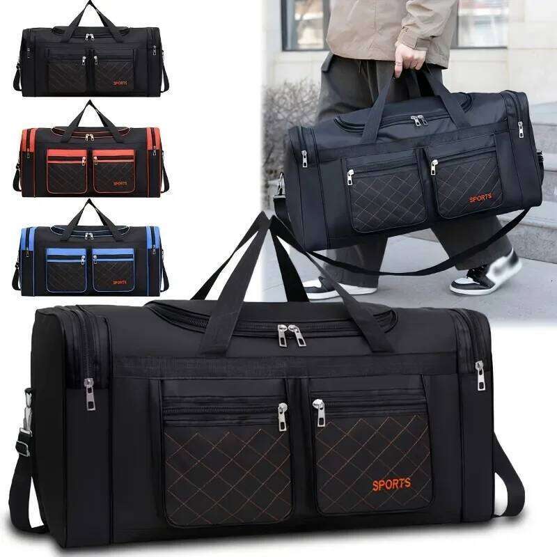 Large Capacity Duffel Bag, Casual Style, Multiple Compartments & Pockets, Perfect for Short Trips, Sports Travel Bag Y260225