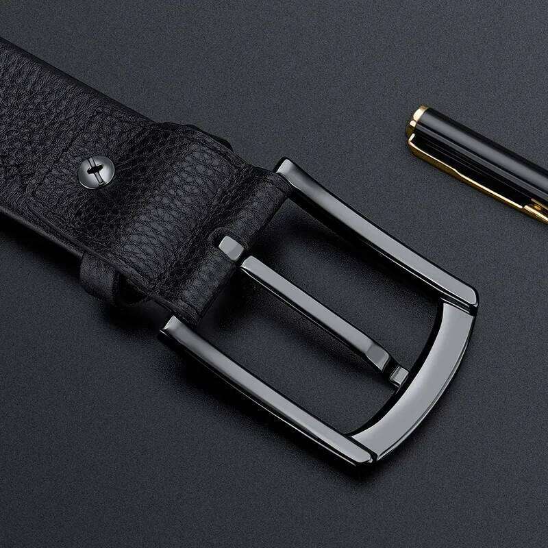 Men's business leather fashionable needle buckle belt, casual pants belt Y260225