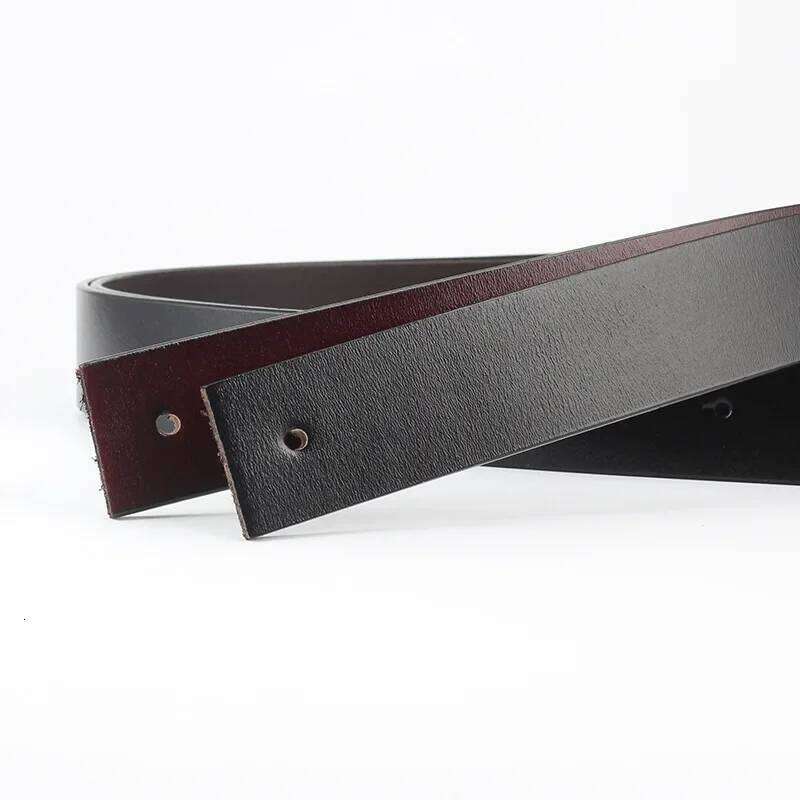 Cowskin Cow Real Genuine Leather Belt No Smooth Cowboy 5 Colors Belts Body Without Buckle for Men Waistband Y260225