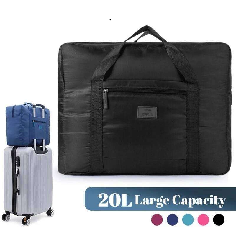 Lightweight Foldable Travel Duffel Bag Unisex Tote Carry-On for Weekenders Overnight Stay Large Capacity Luggage Storage Y260225