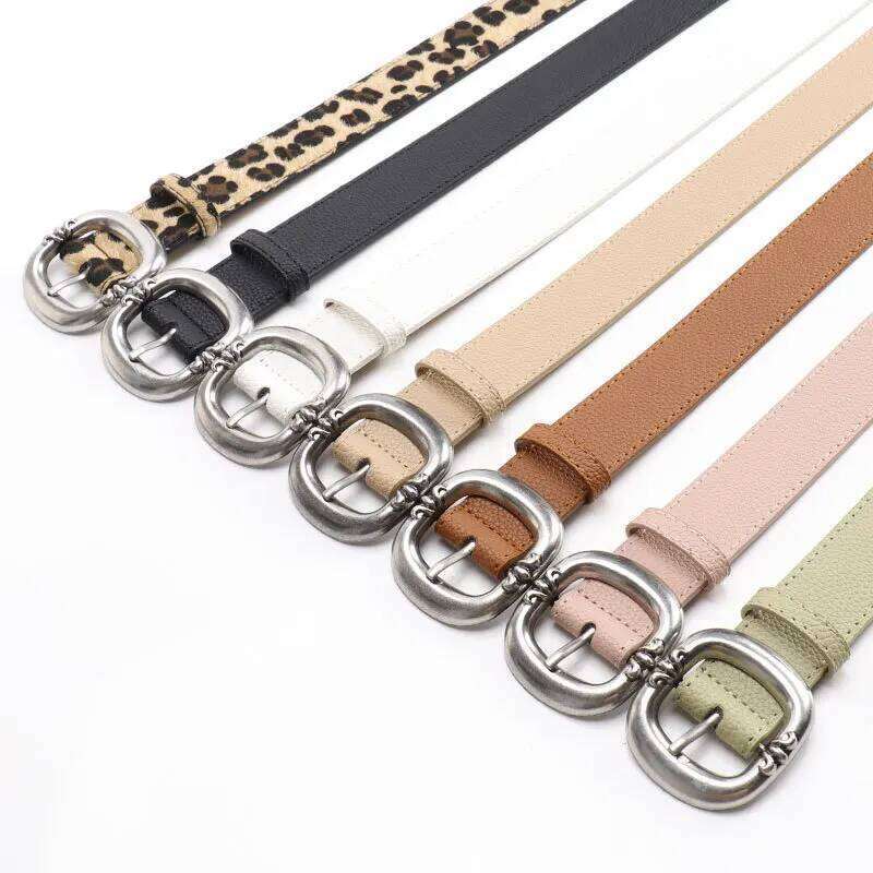 Leopard Print Belt Women's Fashion Casual Versatile Jeans Accessories Girdle Gothic Retro Pu Leather Pin Buckle Waistband Y260225