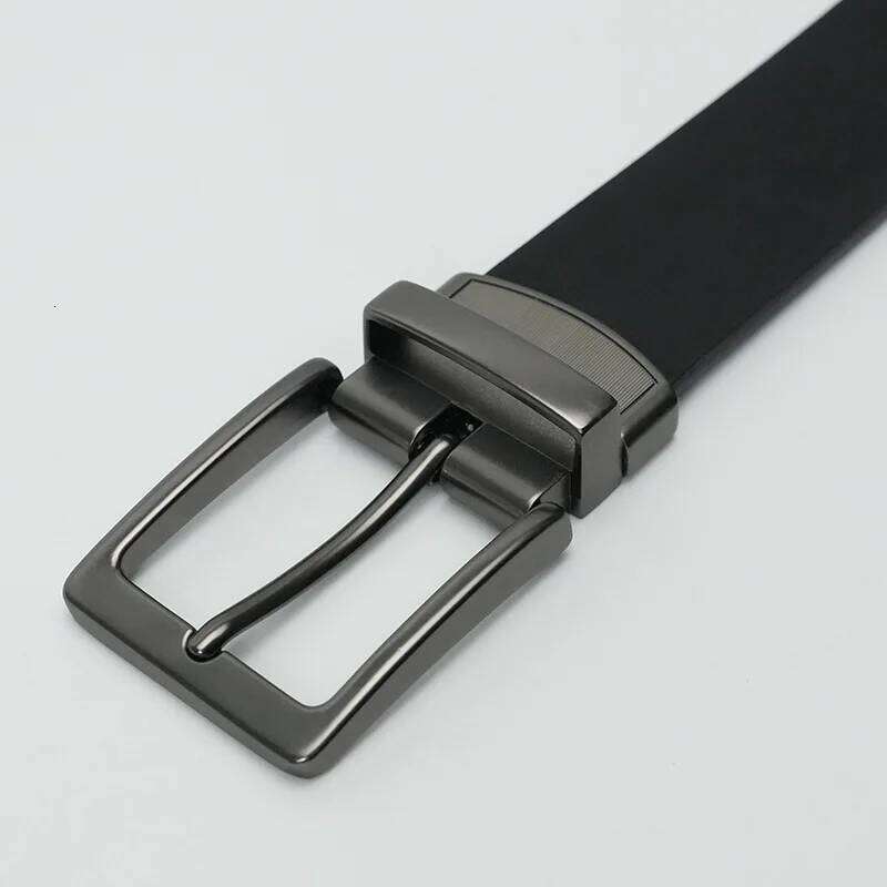 Fashionable Luxury Leather Men's Fashion Classic Retro Rotating Dual-Use Pin Buckle High-Quality Designer Belt Y260225