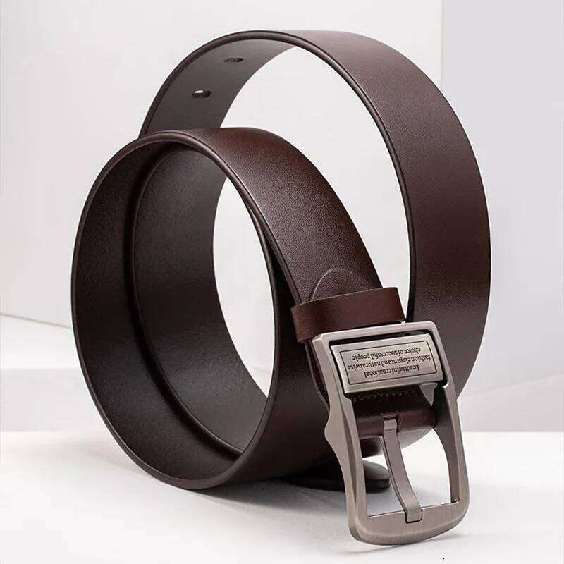 New Genuine Leather Fashionable Metal Retro Buckle, Jeans, Functional Light Luxury Men's Belt, Business Pants Belt Y260225