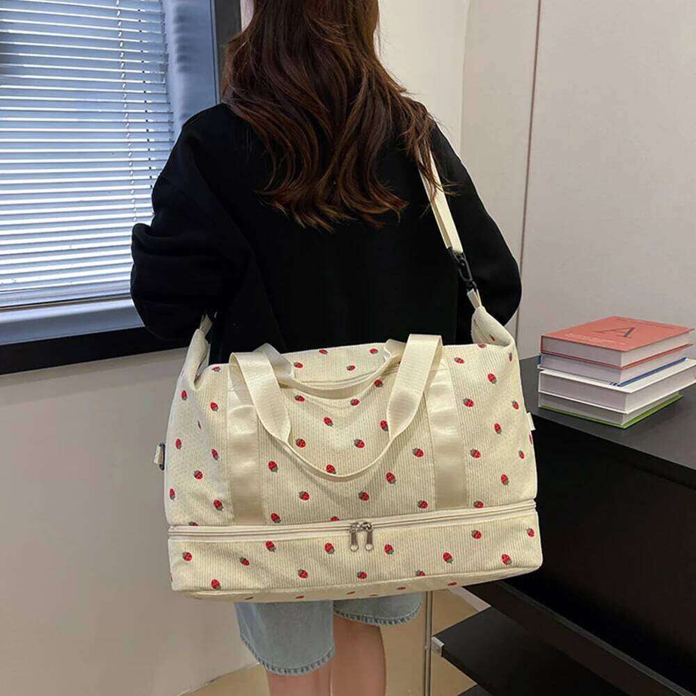 Travel Duffle Sport Gym with Shoe Compartment Weekender Overnight Bag for Women Y260225