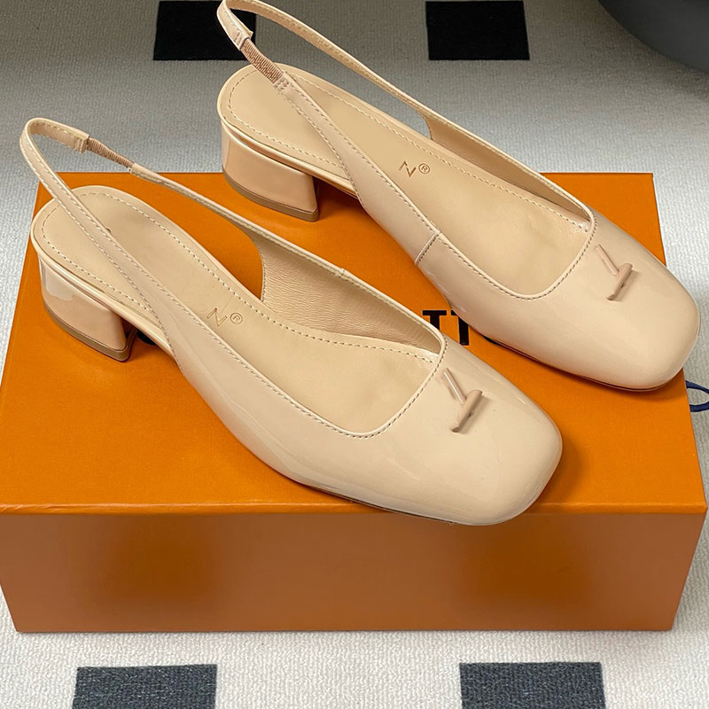 Swing Slingback Pump 1AGUF9 designer fashion sandals luxury womens spring summer sandals anti slip wear resistant rubber sole original metal sandals