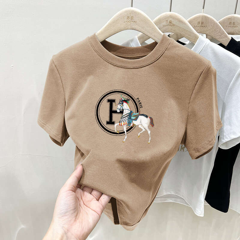 Women's Casual Short Sleeve T-shirt Circular Graphic Print Suitable for Casual Clothing Regular Round Collar Summer Fashion Style