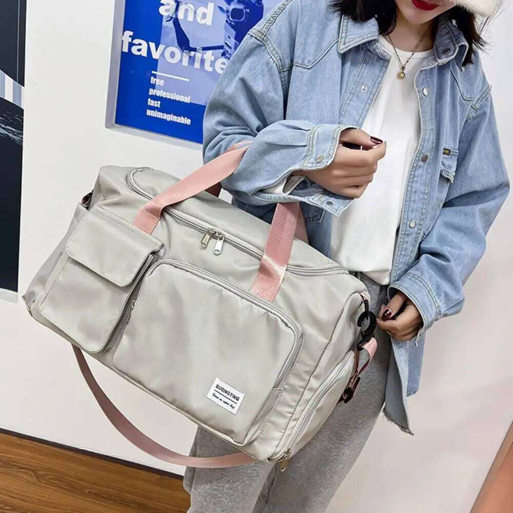 Oxford Travel Luggage Foldable Short Distance Nylon Duffle Bag with Shoe Compartment Sturdy Large Capacity Handbag Fitness Y260225