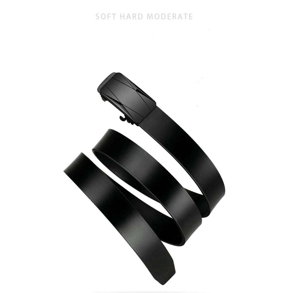 High-Quality Luxurious PU Men's Casual Fashion Toothless Automatic Simple Buckle Belts Y260225