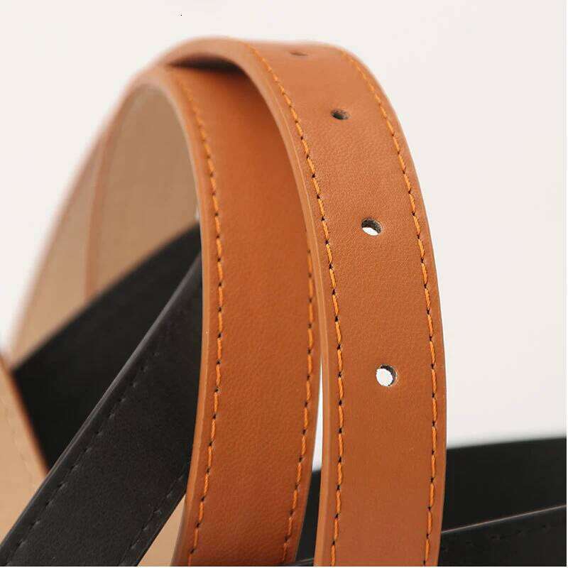 2023 Women New PU Leather Simple Metal Buckle Belt Girls Dress Jean Pants Waistband Belts for Lady Luxury Designer Brand Y260225