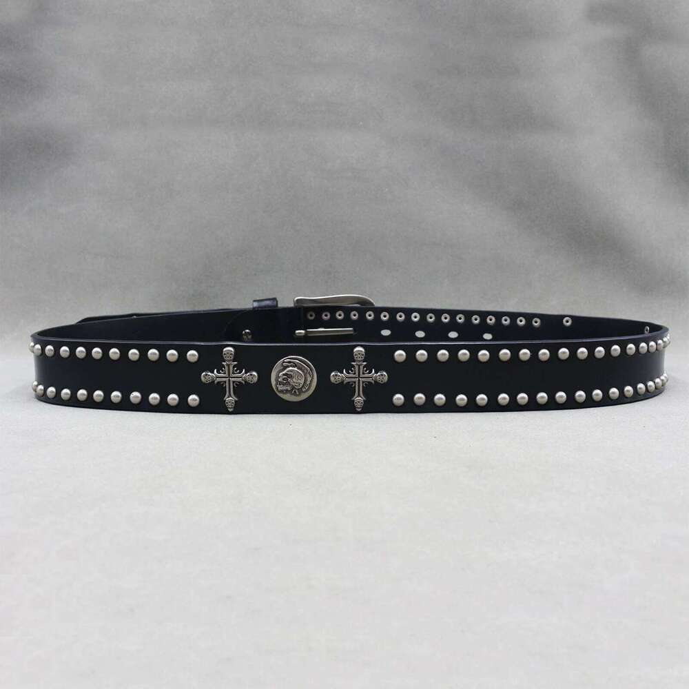 NEW Metal Cowboy Genuine Leather Cowskin Men Belt Punk Rivet Jeans Belts For WOMEN Ceinture Homme Cinturones Hombre Y260225