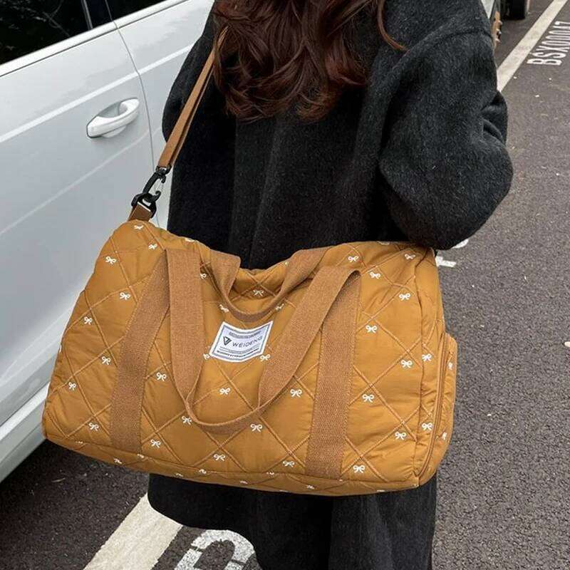 Bow Large Capacity Baby Diaper Bag Fashion Travel Duffel Women with Yoga Fitness Sport Bags Mom Stroller Maternity Totes Y260225