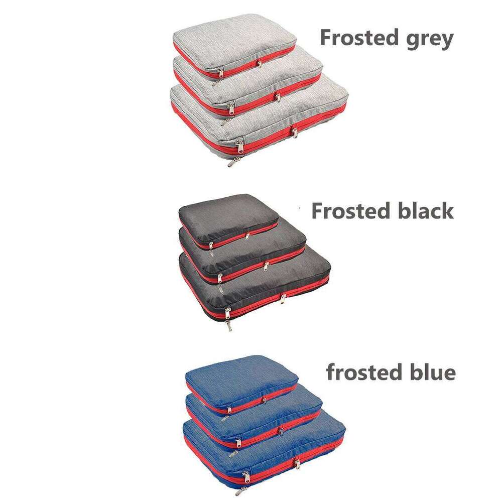 Nylon Double Layer Portable Compression Packing Cubes For Large Travel Suitcase Organizer ,Waterproof ,For Travelling 26Y0225