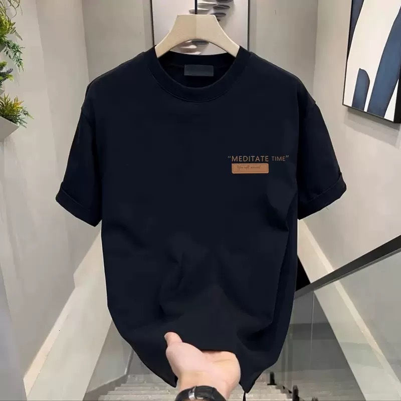 2026 New Design Men's Short-sleeved T-shirt For Outdoor Fashion, Casual, Business, Luxury, High-end, Versatile And Basic Round-neck Shirt Top