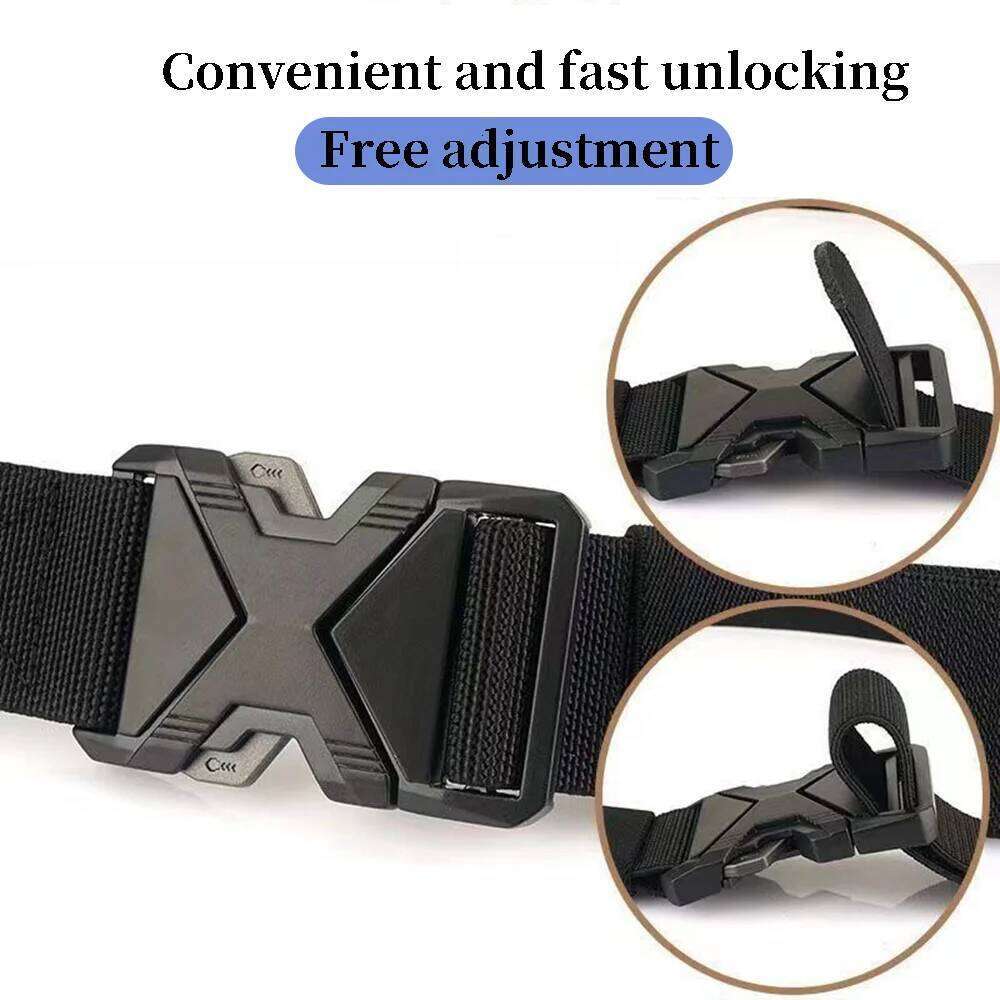 The New 125cm Buckle Nylon Braided Lightweight Breathable Daily Commuter Men's Multi-functional Tactical Belt Y260225