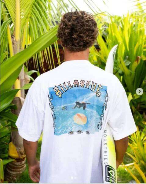 2025 Motorcycle Vintage Surf Pattern Printed Pure Cotton T-Shirt Men's and Women's Clothing Shirtcomfortable C260225