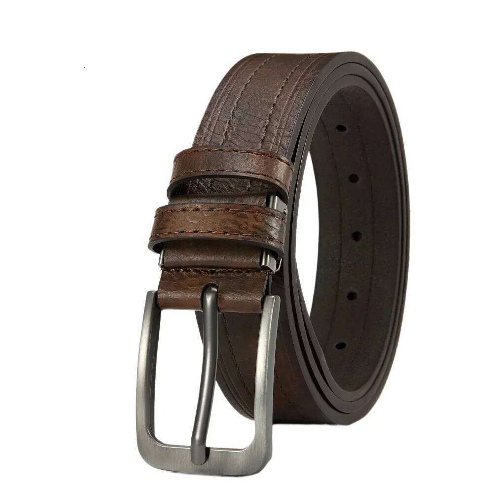 Leather Fashion Classic Metal Pin Buckle Casual Cowhide Men's Vintage Jean's Belts Gifts Belt for Women Y260225