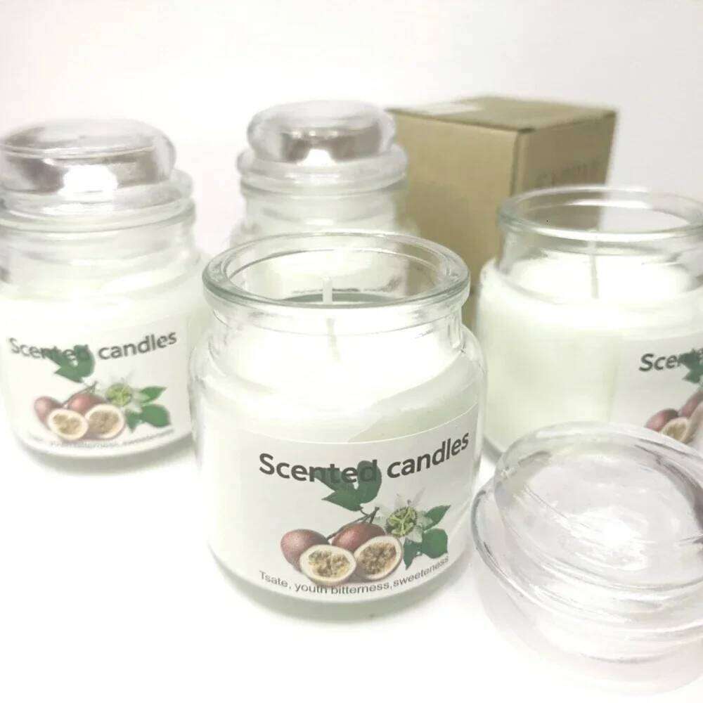 Empty Glass Candle Jar with Lid Customized Gravure Printing Luxury Holder Making Scented Candles for Valentine's Day H260225