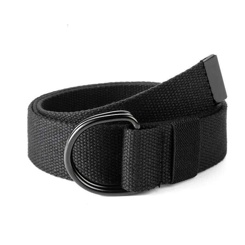 Nylon Double Loop Buckle for Men Women's Daily Fashion Canvas Woven with Adjustable and Elongated Tactical Belt Y260225