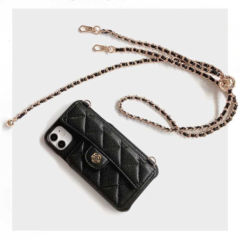 3D Floral Quilted Leather Wallet Phone Case with Dual Chain Crossbody Strap for iPhone 14-17 Pro Max PlusT260225