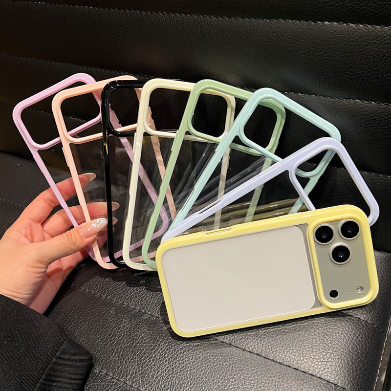 Candy Colorful Transparent Clear Hard Case for Apple iPhone 17 Pro Max 17 Air 16 15 PRO 14 13 Plus Anti-scratch Clear Hard Protective Case