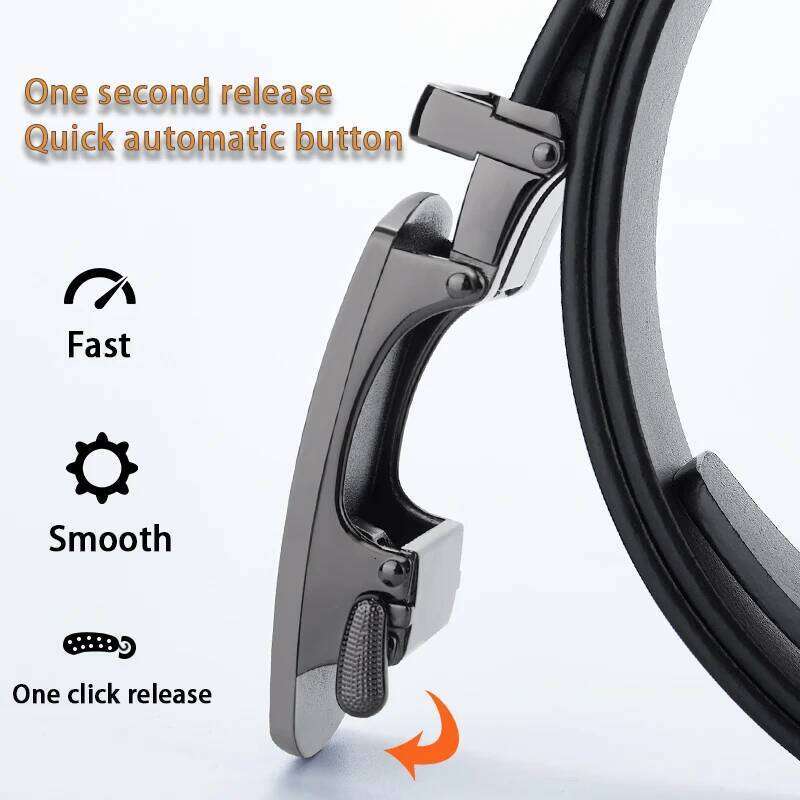 OYIFAN Automatic Buckle for Men, High Quality Genuine Leather Belt, Adjustable Ratchet Fashion Designer Belt Men Y260225