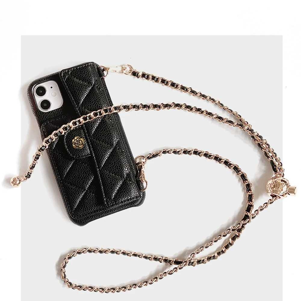 3D Floral Quilted Leather Wallet Phone Case with Dual Chain Crossbody Strap for iPhone 14-17 Pro Max PlusT260225