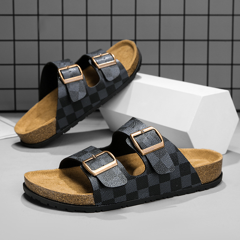 Free Shipping 2026 Summer New Casual Fashion Designer Slippers Flat Bottom Double Button Thick Bottom Sandals for Men and Women