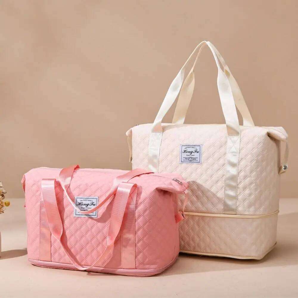 Large Capacity Handbag Foldable Waterproof Sports Duffel Wet And Dry Separation Shoulder Storage Bag Leisure Travel Y260225