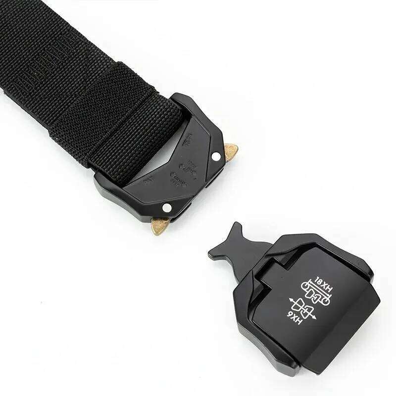 New Outdoors Buckle Quick Release Elastic Casual Tooling Training Men's Trousers Belt Y260225