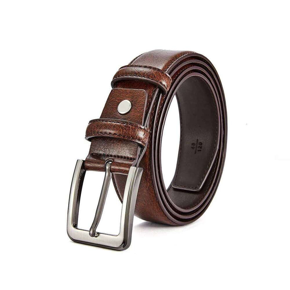Genuine Leather High Quality Pin Buckle Jeans Men's Retro Cowhide Casual Business Denim Belt Y260225