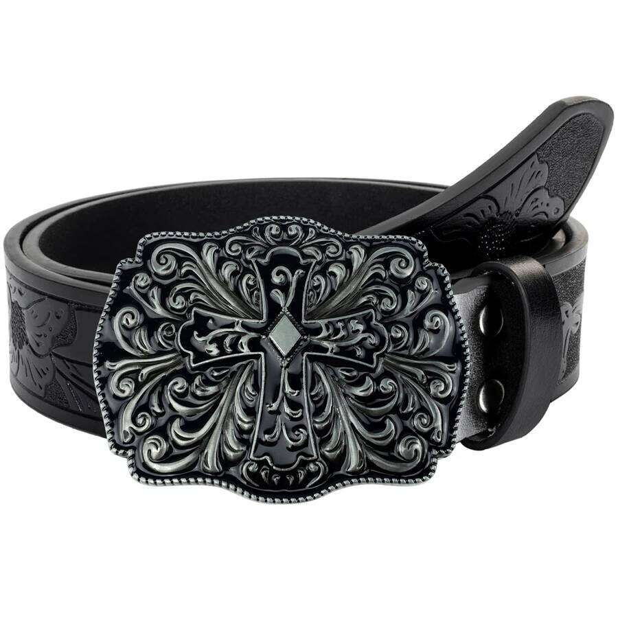 1pc New Men's Letter Leather Zip Buckle Belt; Suitable for Golf Casual Pants, Jeans, Daily Sports Outfit Y260225