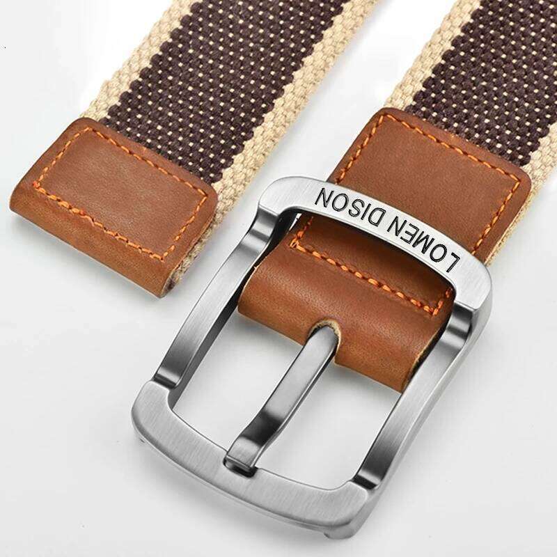 Men's and women's needle buckle canvas casual cargo Korean version of the tide male student youth outdoor belt Y260225