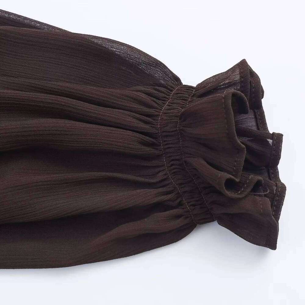 Woman Ruffles Elegant Spring Autumn Fashion Female Party With Belt Lady Long Sleeve V-Neck High Street Casual Dress XJ260225