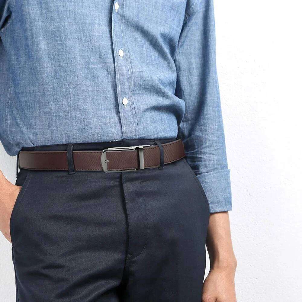 Mens Belts Metal Automatic Buckle Quality Genuine Luxury Leather for Men Famous Brand Belt Wome Y260225