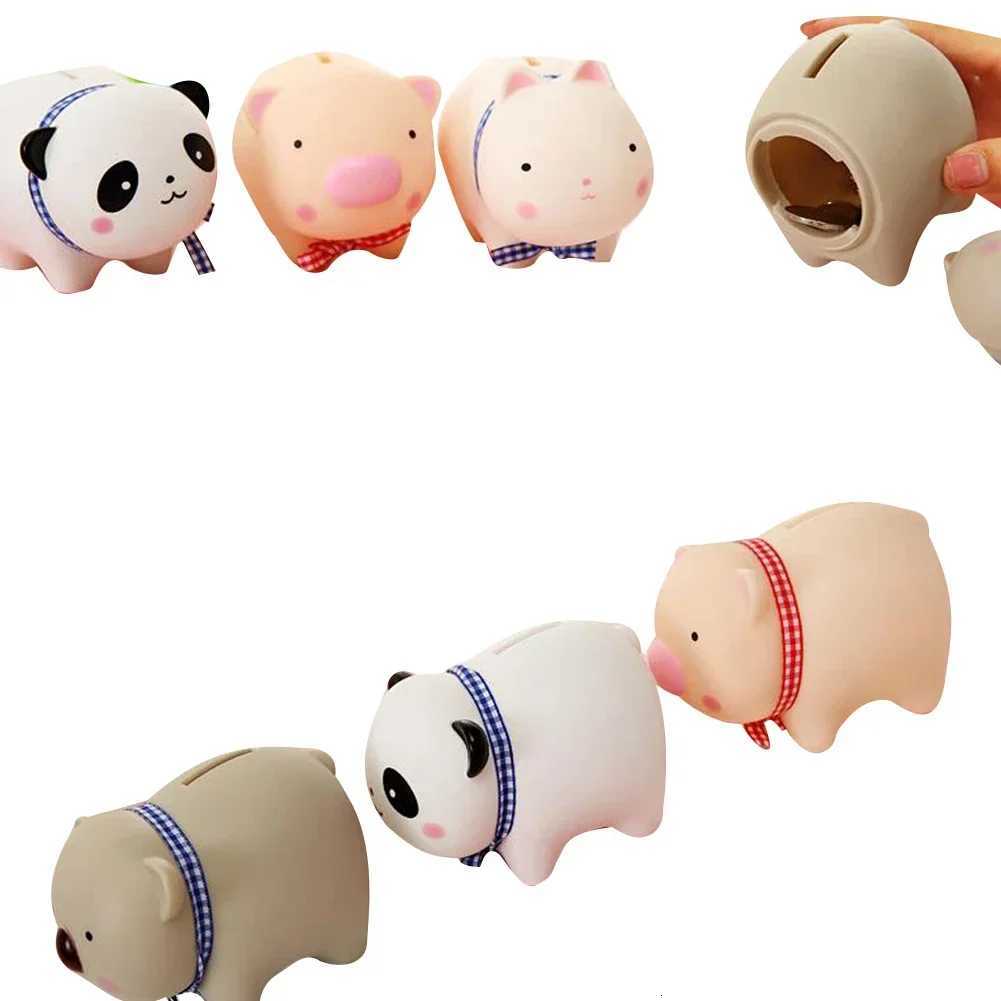 Cute Animal Piggy Bank Household Cartoon Koala Panda Pig Rabbit Money Box Small Soft Saving Pot Gift for Kids Adults Home Decor H260225