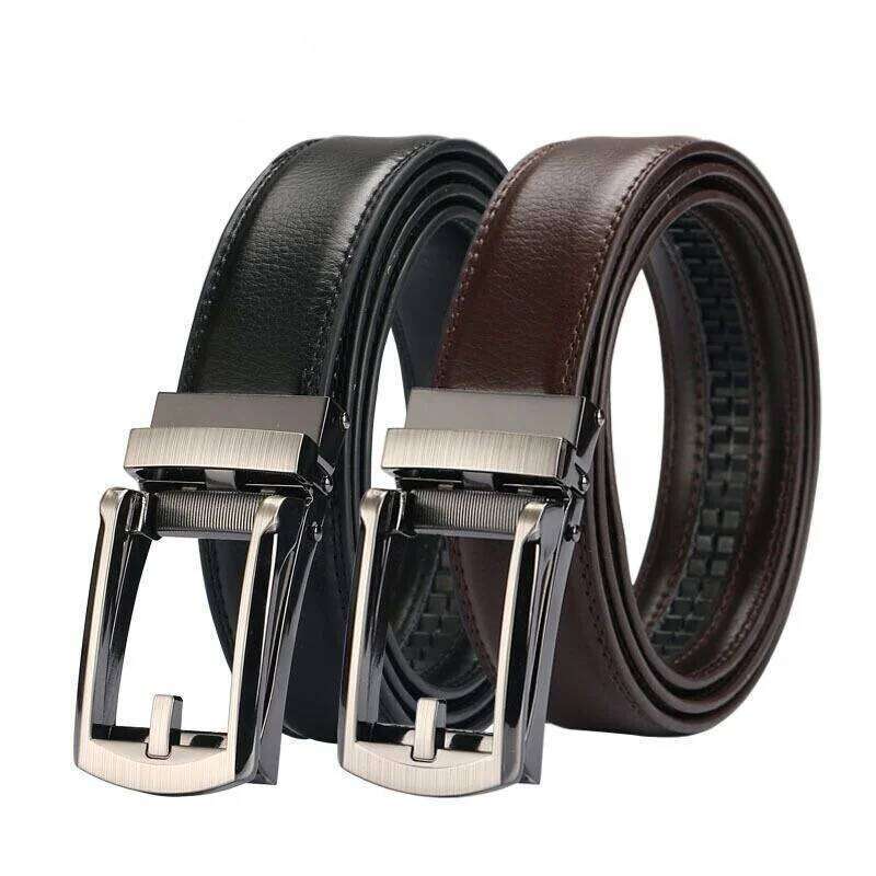 Automatic Real Ratchet in 30mm or 3cm width - Men Leather Belt with Auto Lock Buckle Y260225
