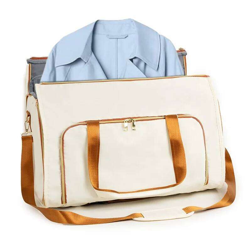 Foldable Luggage Bag Portable Travel Garment Bags Large Capacity Duffel Pack Expandable Clothes Storage Backpacks Shoulder bags Y260225