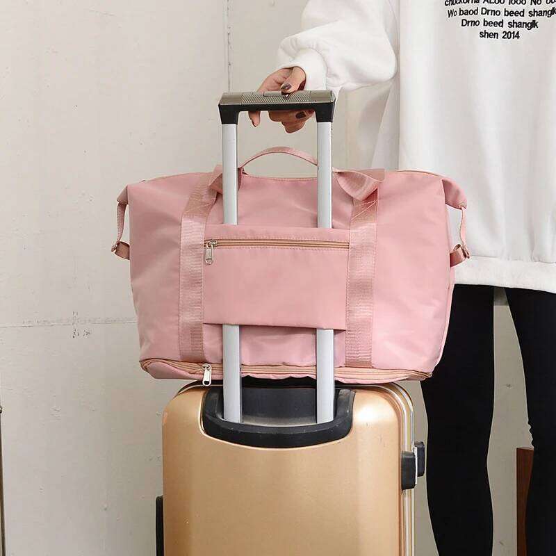 Extendable Women's Large Capacity Storage Luggage Dry and Wet Separation Fitness Handbag Travel Bag Y260225