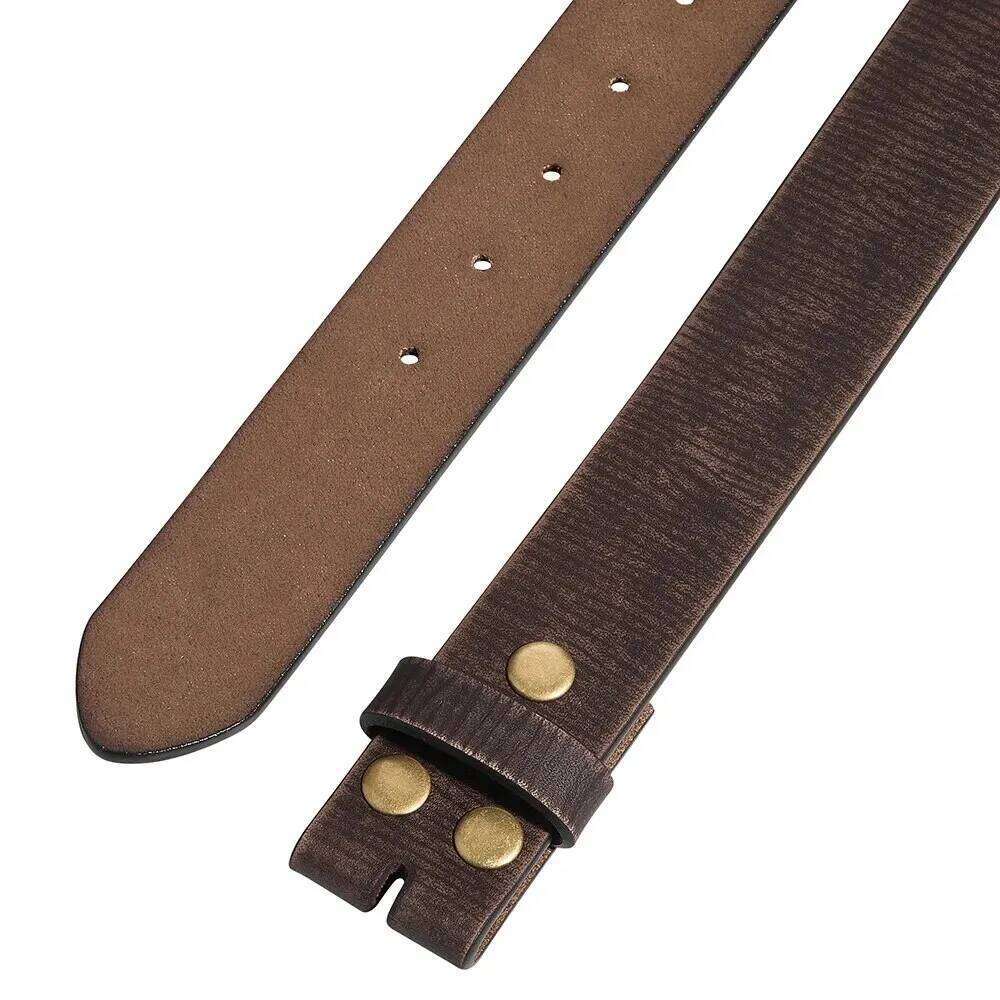 LUCKACE Design Retro Genuine Leather Cowhide Buckle Belts For Men Vintage Waistband Male Belt Accessory Gifts Y260225