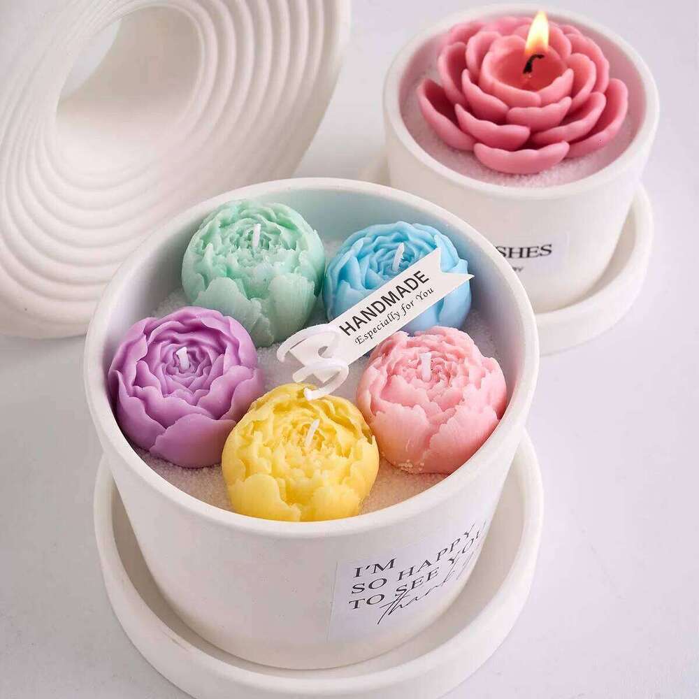 Round Candle Jar Silicone Mold DIY Flowerpot Concrete Casting Molds Plaster Resin Jewelry Storage Box Craft Making Home Decor H260225