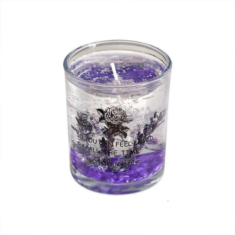 Glass Cup Real Floral Fragrance Scented Candles Home Creative Candle Jars Decorations H260225