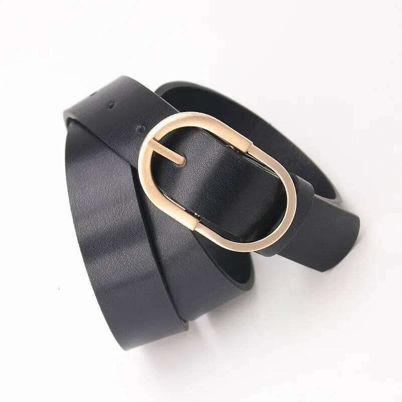 1pcs Women's Fashion Classic PU Leather Belt Versatile Casual Golden Needle Buckle - Pair with Jeans, Pants, Dress Y260225