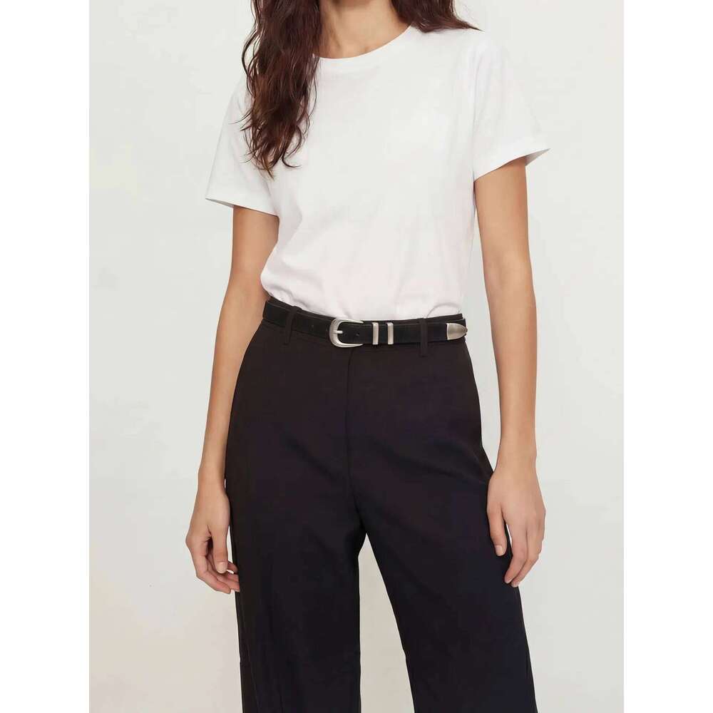 Western Women Suede Leather Waist Pants Work Jeans Skirt Ladies Adjustable Teen Dress Buckle Belt Y260225