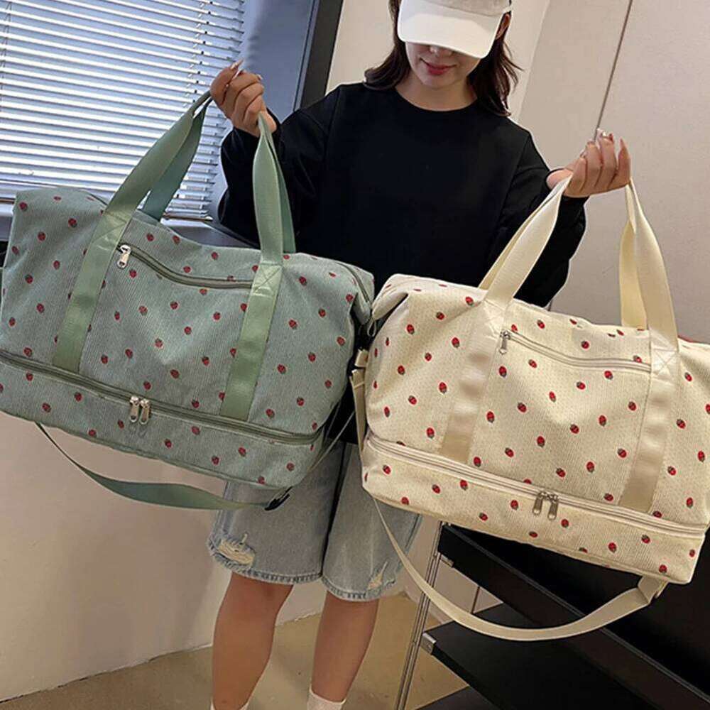 Travel Duffle Sport Gym with Shoe Compartment Weekender Overnight Bag for Women Y260225