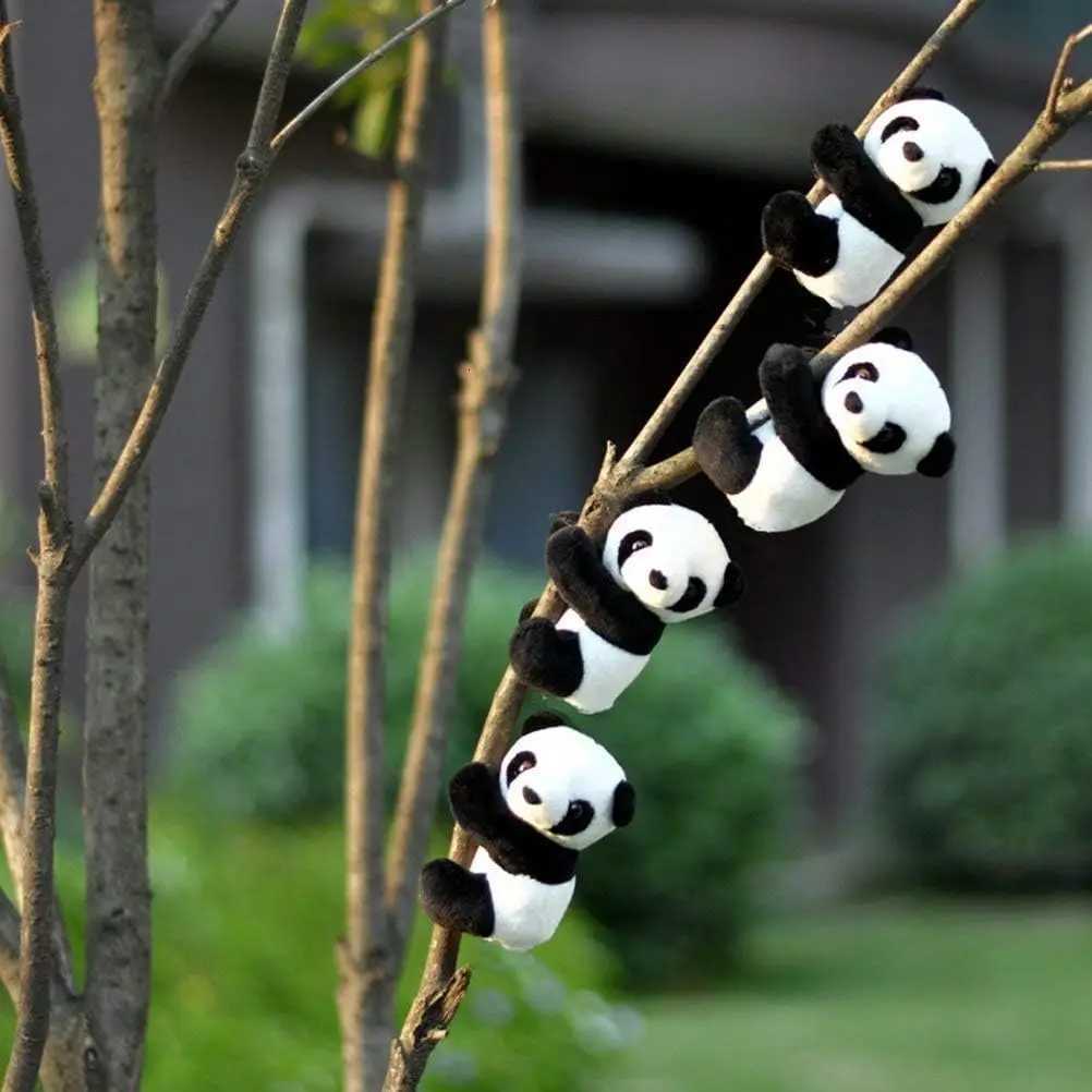 Finger Panda Clips Home Decoration Plant Pots Bonsai Craft Decor Panda Curtain Holder Stand Note Memo Clips Photo Holder Chinese H260225