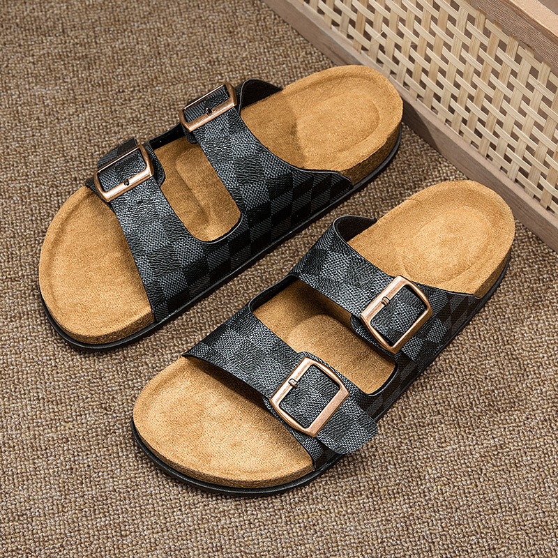 Free Shipping 2026 Summer New Casual Fashion Designer Slippers Flat Bottom Double Button Thick Bottom Sandals for Men and Women