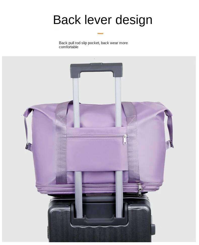 New Universal Wheel Expandable Luggage Large Capacity, Wet and Dry Separation Storage Bag, Short Trip Travel Bag Y260225