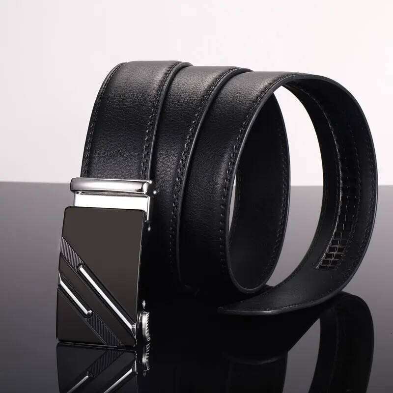 Belt men with smooth automatic buckle, high-end belt for men's business, leisure, middle-aged and young pants Y260225
