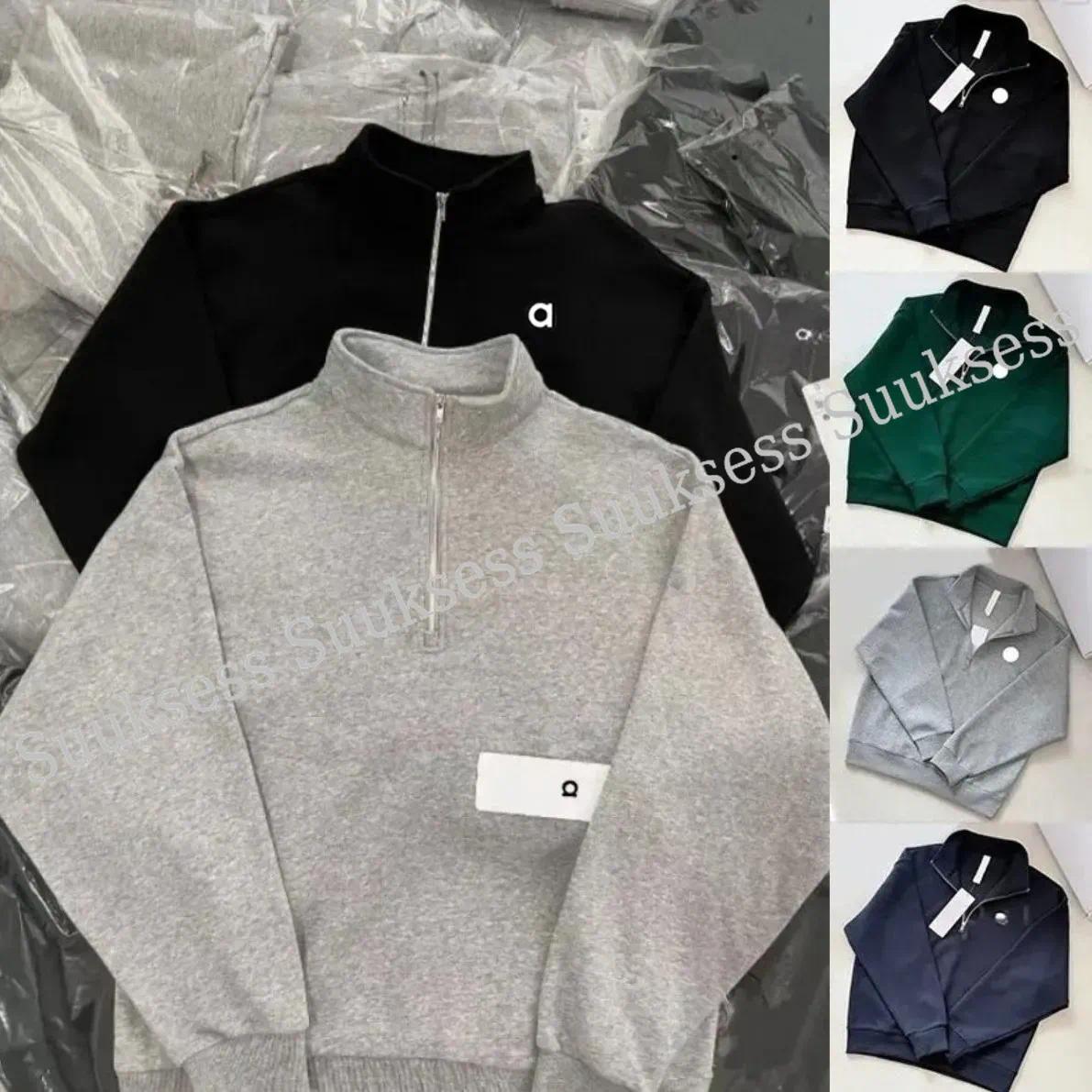 Designer Women 1/4 Pullover Hoodies Quarter Zip Sets Sweatshirt Sweatpants Hoodie Accolade Jacket Yoga Full Zip Straight Leg Pants Clothes Sweater Men LOGO DHL